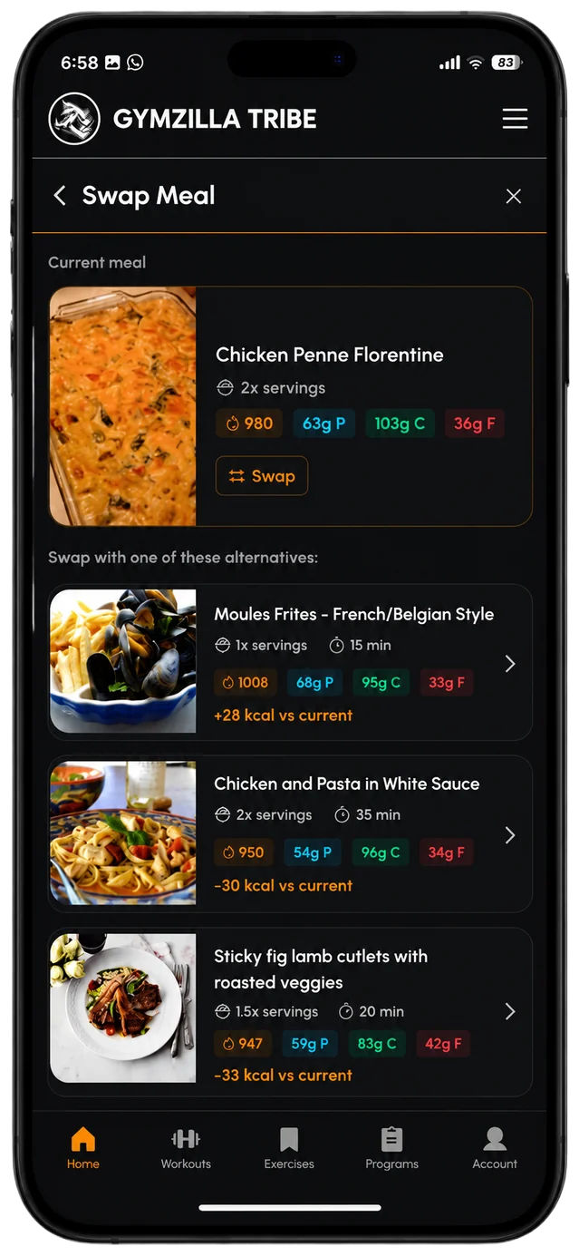 GymZilla nutrition plan preview 4
