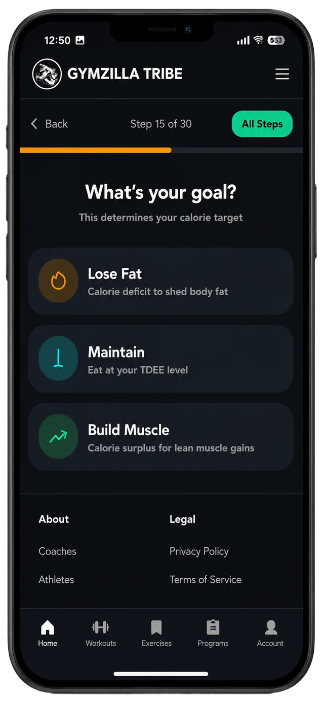 GymZilla Wizard step 3